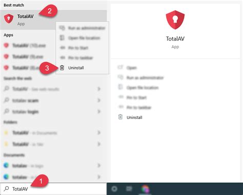 totalav avinstallera.